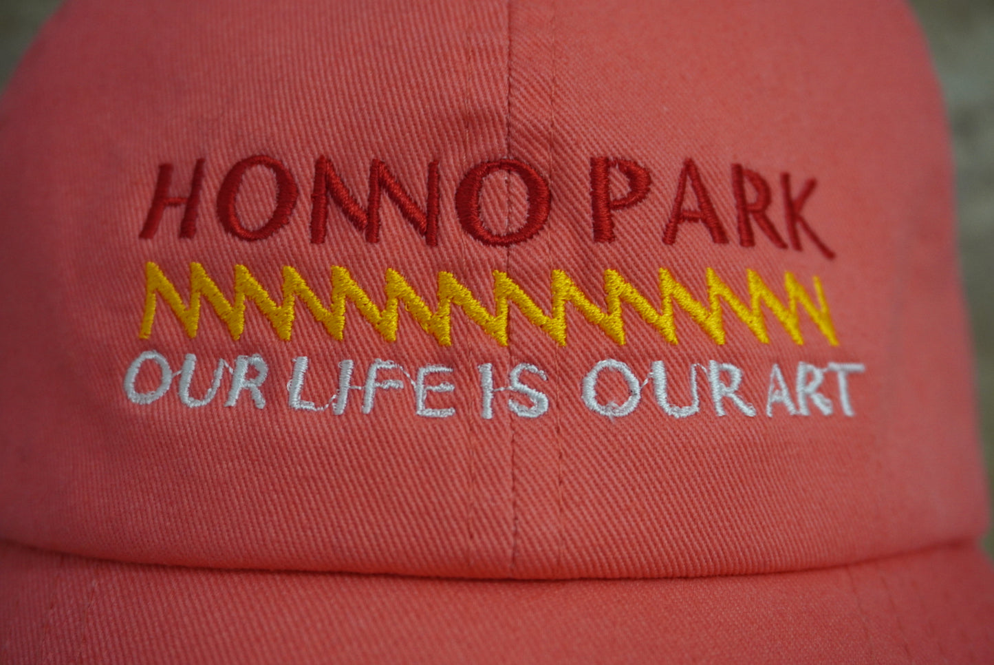 OLOA MESSAGE 6-PANEL CAP(CORAL)