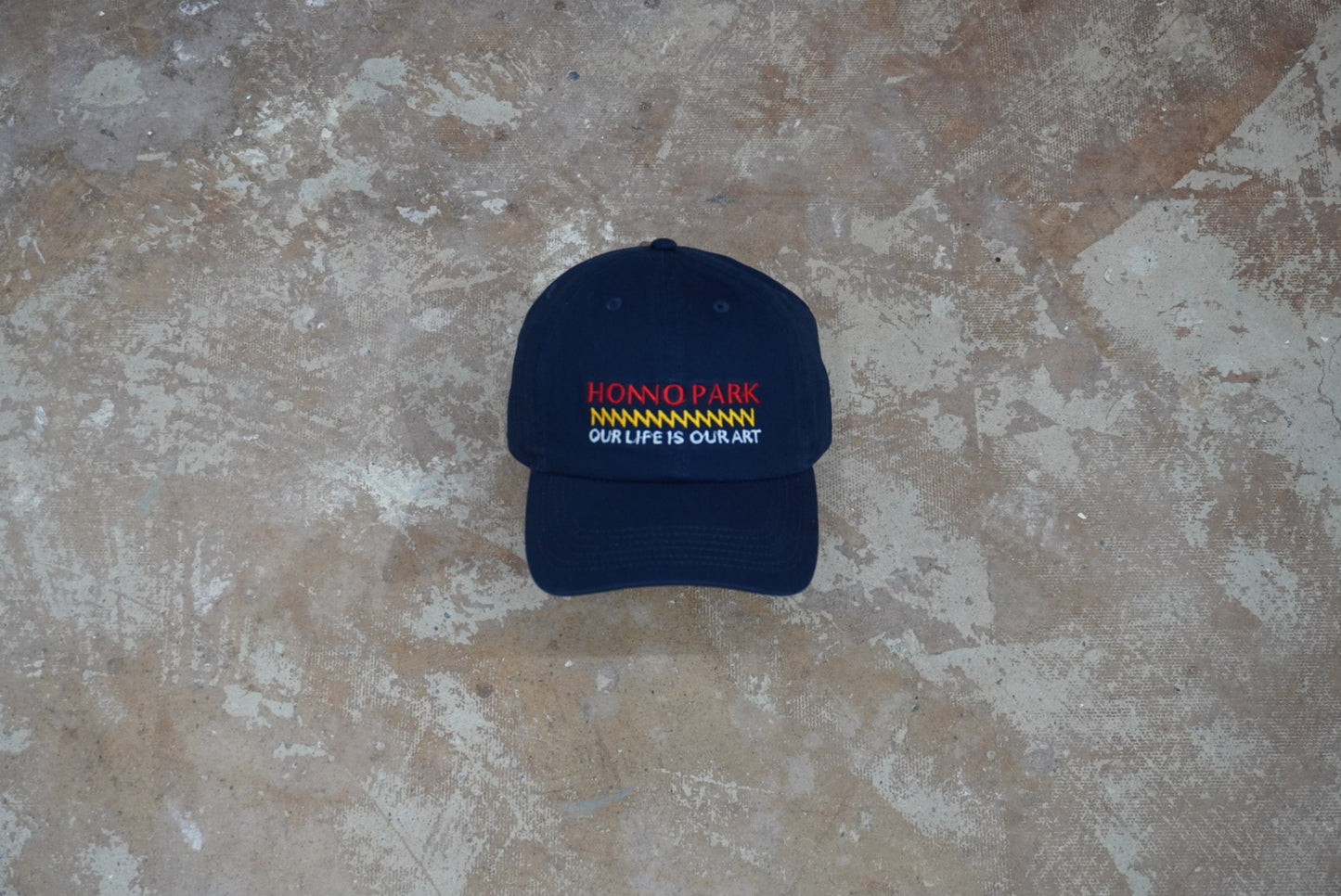 OLOA MESSAGE 6-PANEL CAP(NAVY)