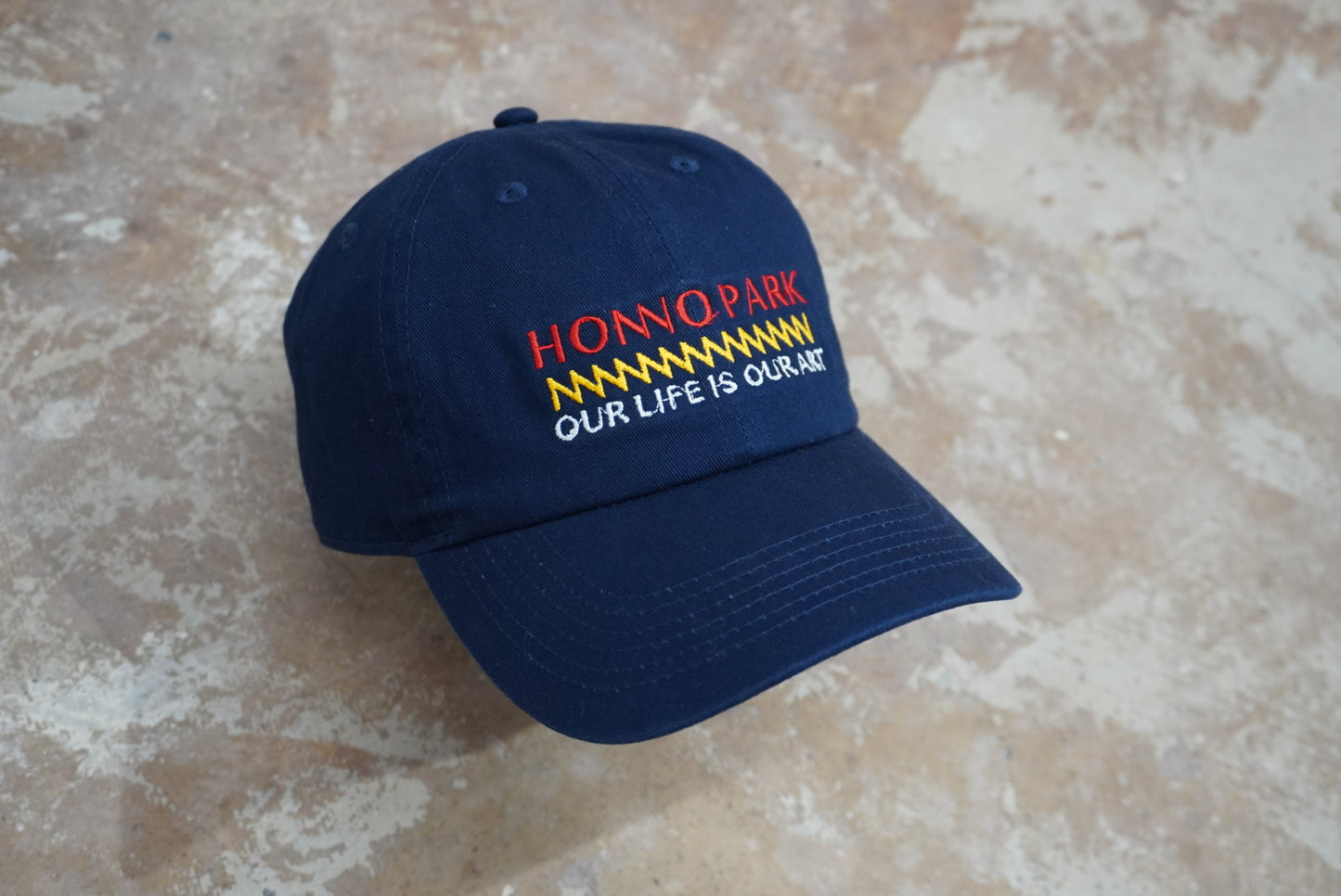 OLOA MESSAGE 6-PANEL CAP(NAVY)