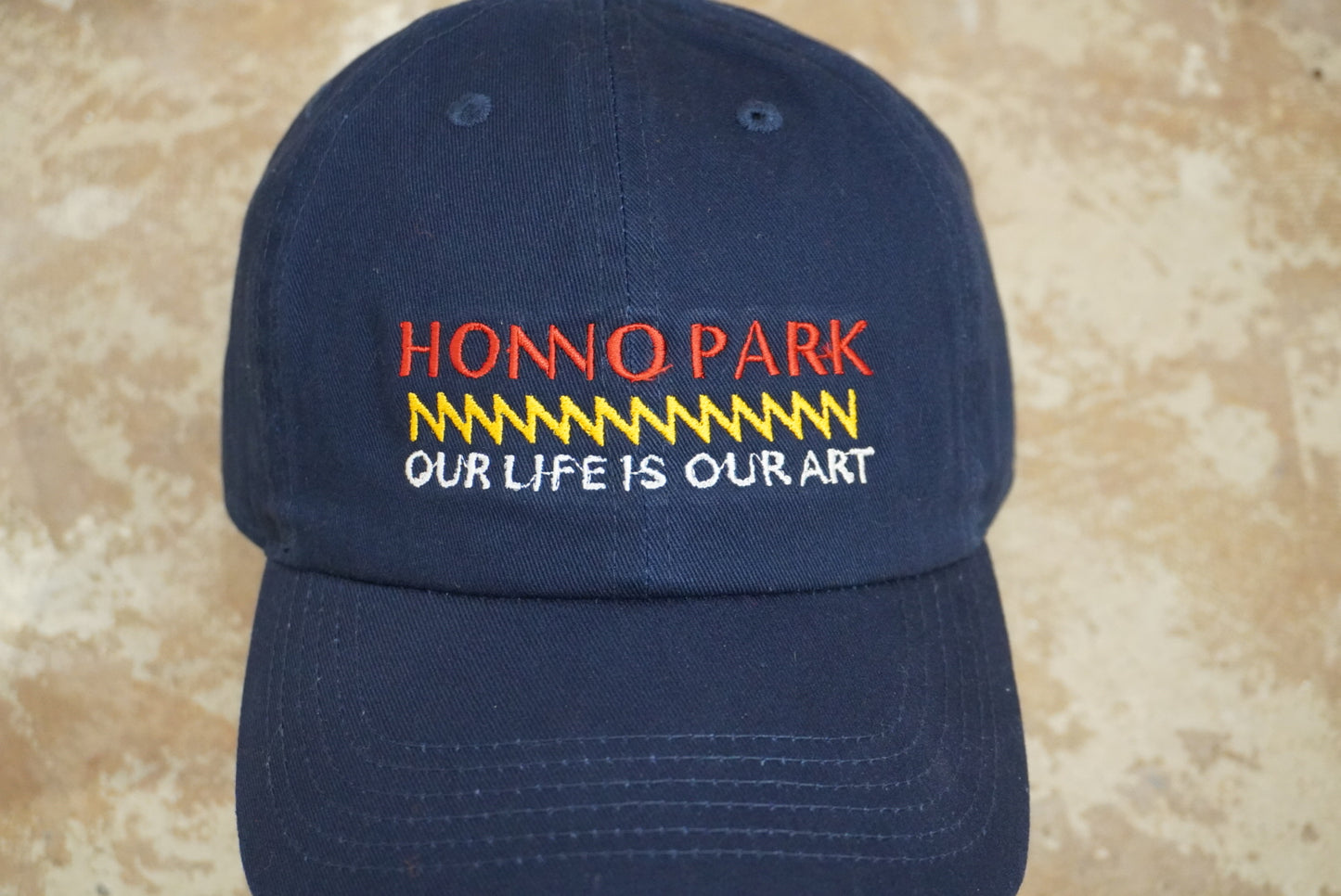 OLOA MESSAGE 6-PANEL CAP(NAVY)