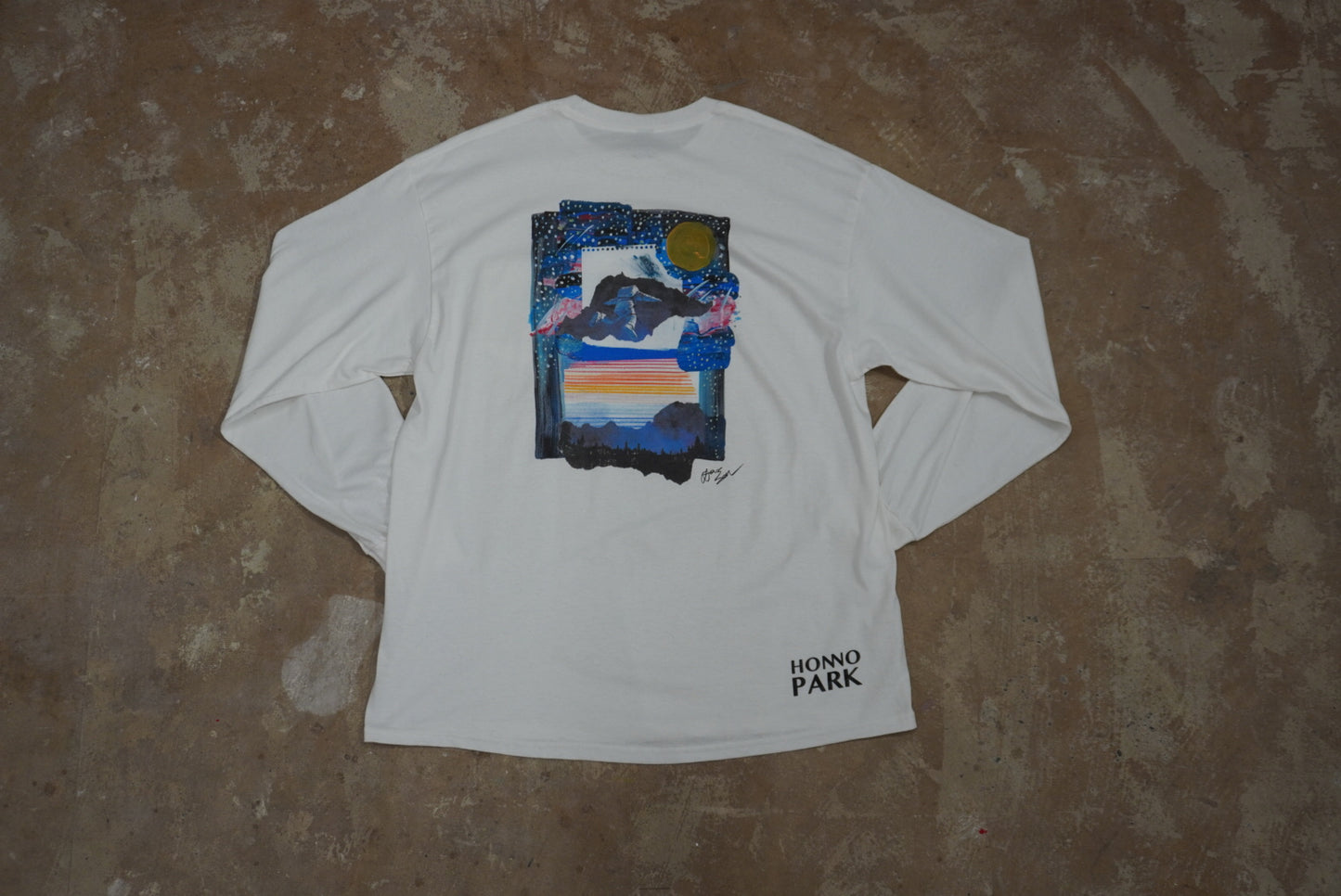 HONNO PARK ROMANCE PRINT L/S Tee(WHITE)