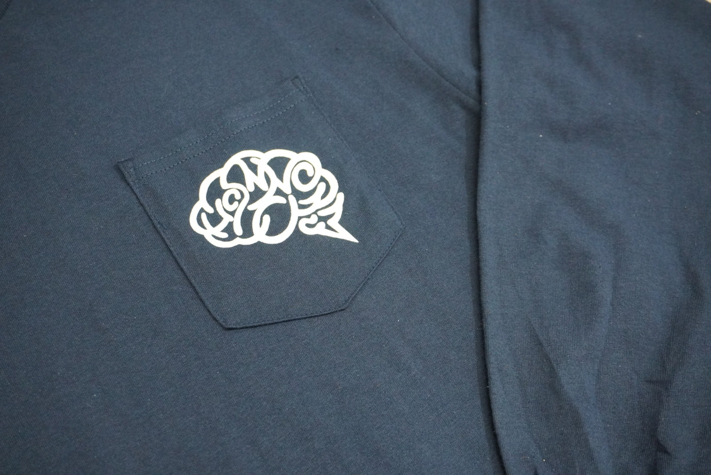 HONNO PARK ROMANCE PRINT L/S Tee( NAVY)
