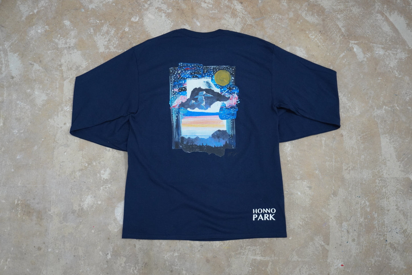 HONNO PARK ROMANCE PRINT L/S Tee( NAVY)