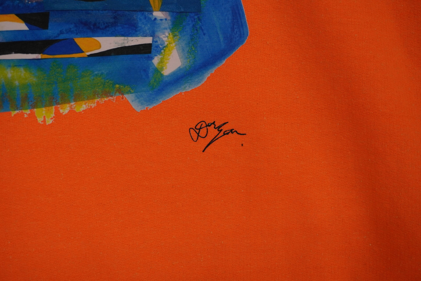 HONNO PARK NEVER HIDE PRINT HOODIE(SUNSET ORANGE)