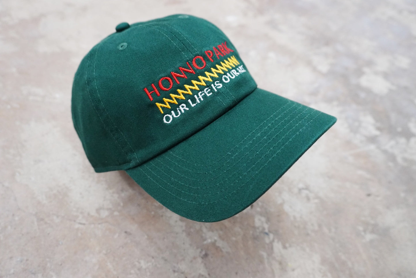 OLOA MESSAGE 6-PANEL CAP(GREEN)