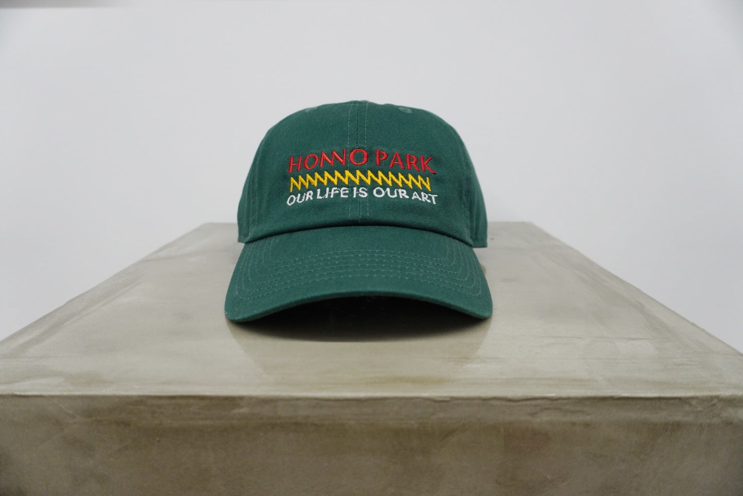 OLOA MESSAGE 6-PANEL CAP(GREEN)