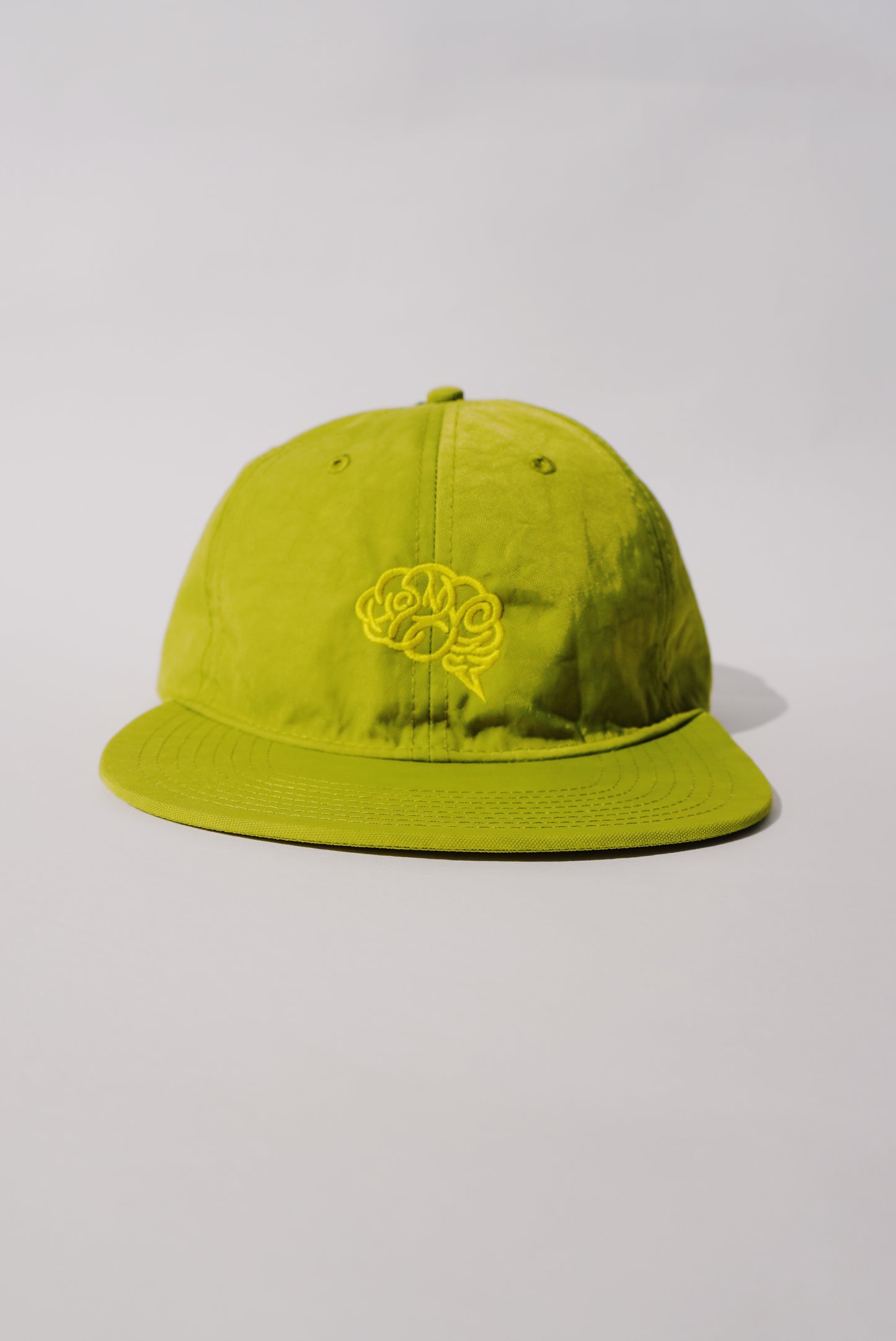 BRAIN NYLON FLAT-VISOR CAP(LIME GREEN)