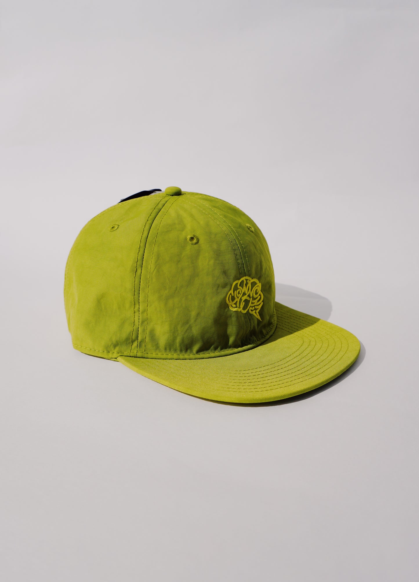 BRAIN NYLON FLAT-VISOR CAP(LIME GREEN)