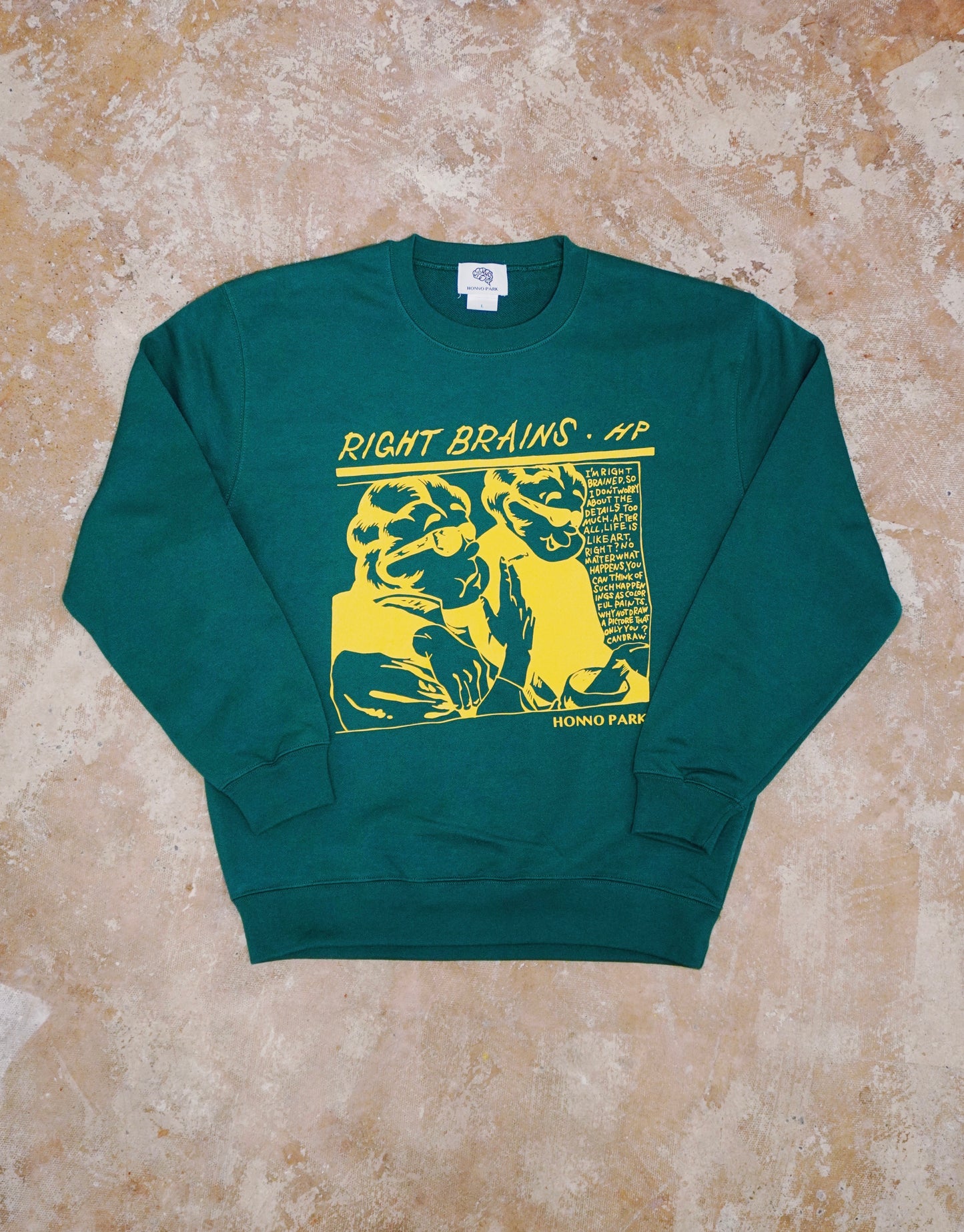RIGHT BRAINS CREW-NECK SWEATSHIRT(IVY GREEN)