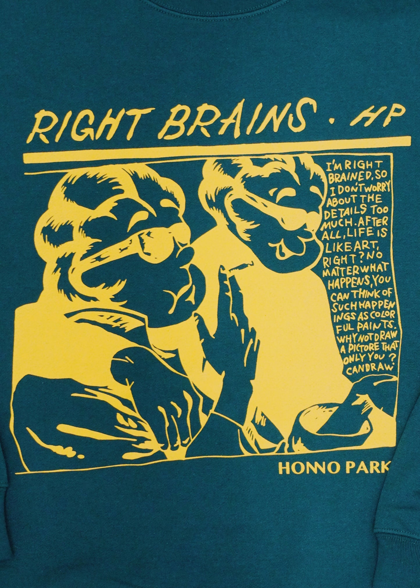 RIGHT BRAINS CREW-NECK SWEATSHIRT(IVY GREEN)
