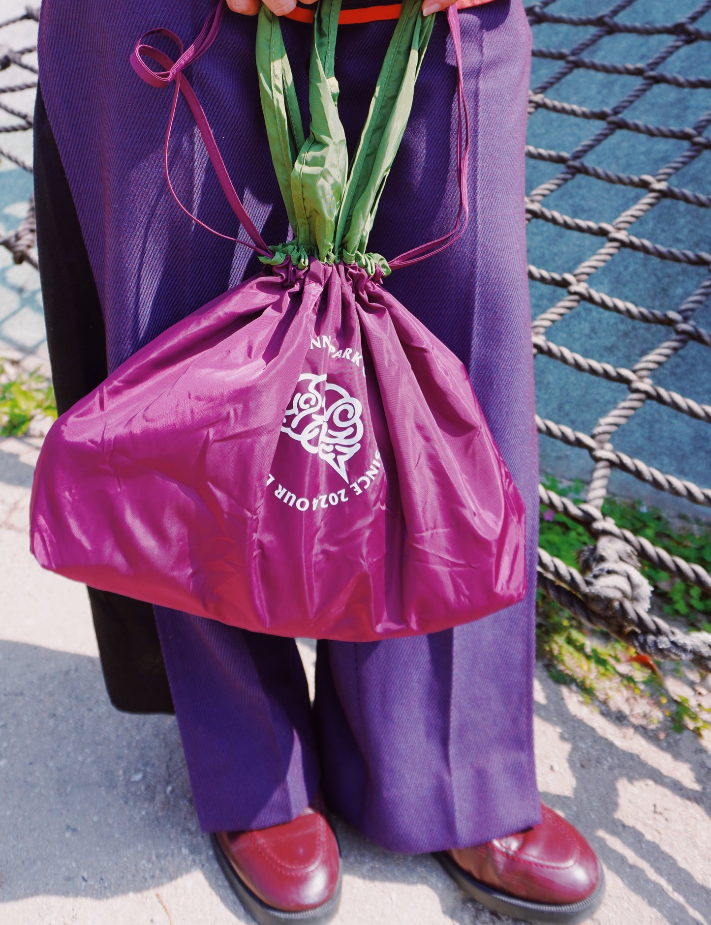 HP COMPACT MARCHE TOTE(M)PURPLE×GREEN