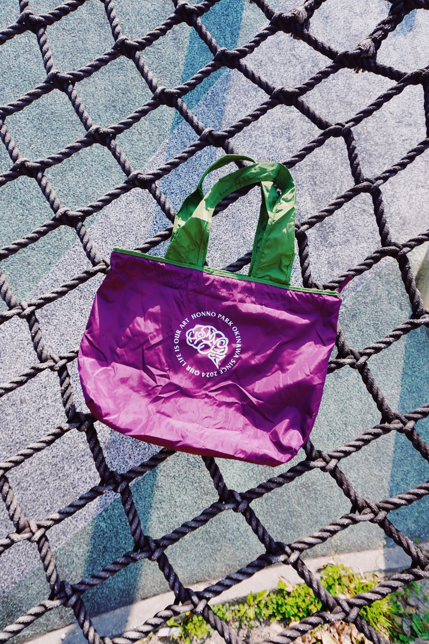 HP COMPACT MARCHE TOTE(M)PURPLE×GREEN