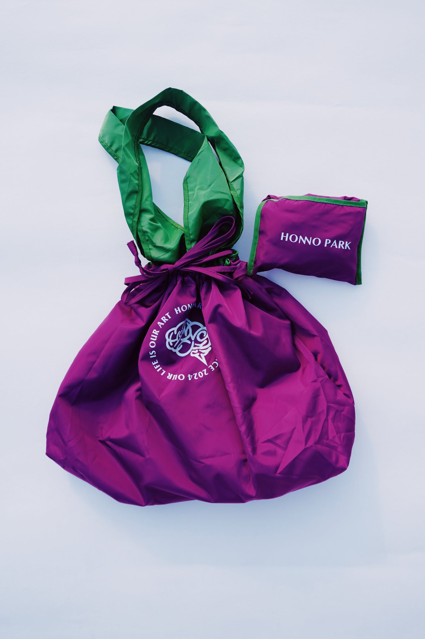 HP COMPACT MARCHE TOTE(L)PURPLE×GREEN
