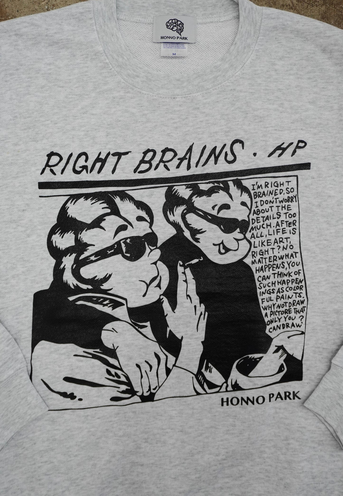 RIGHT BRAINS CREW-NECK SWEATSHIRT(ASH)