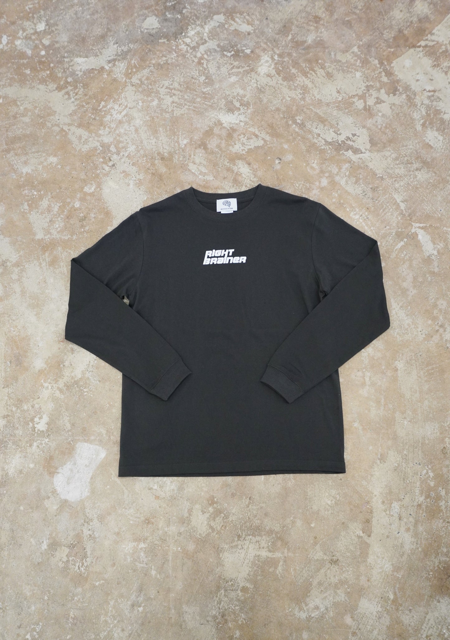 RIGHT BRAINER PRINT L/S Tee(SUMI BLACK)