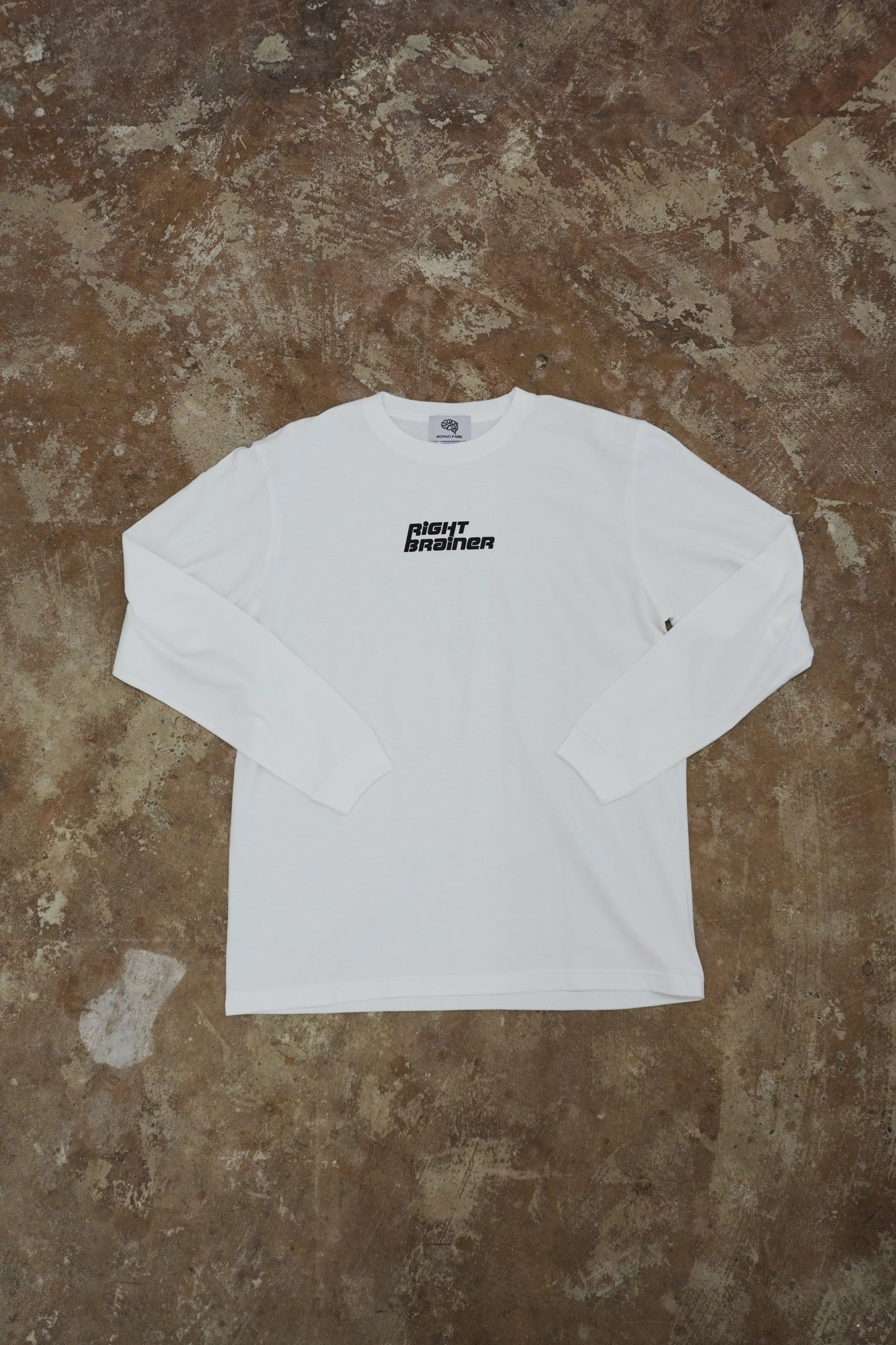 RIGHT BRAINER PRINT L/S Tee(WHITE)