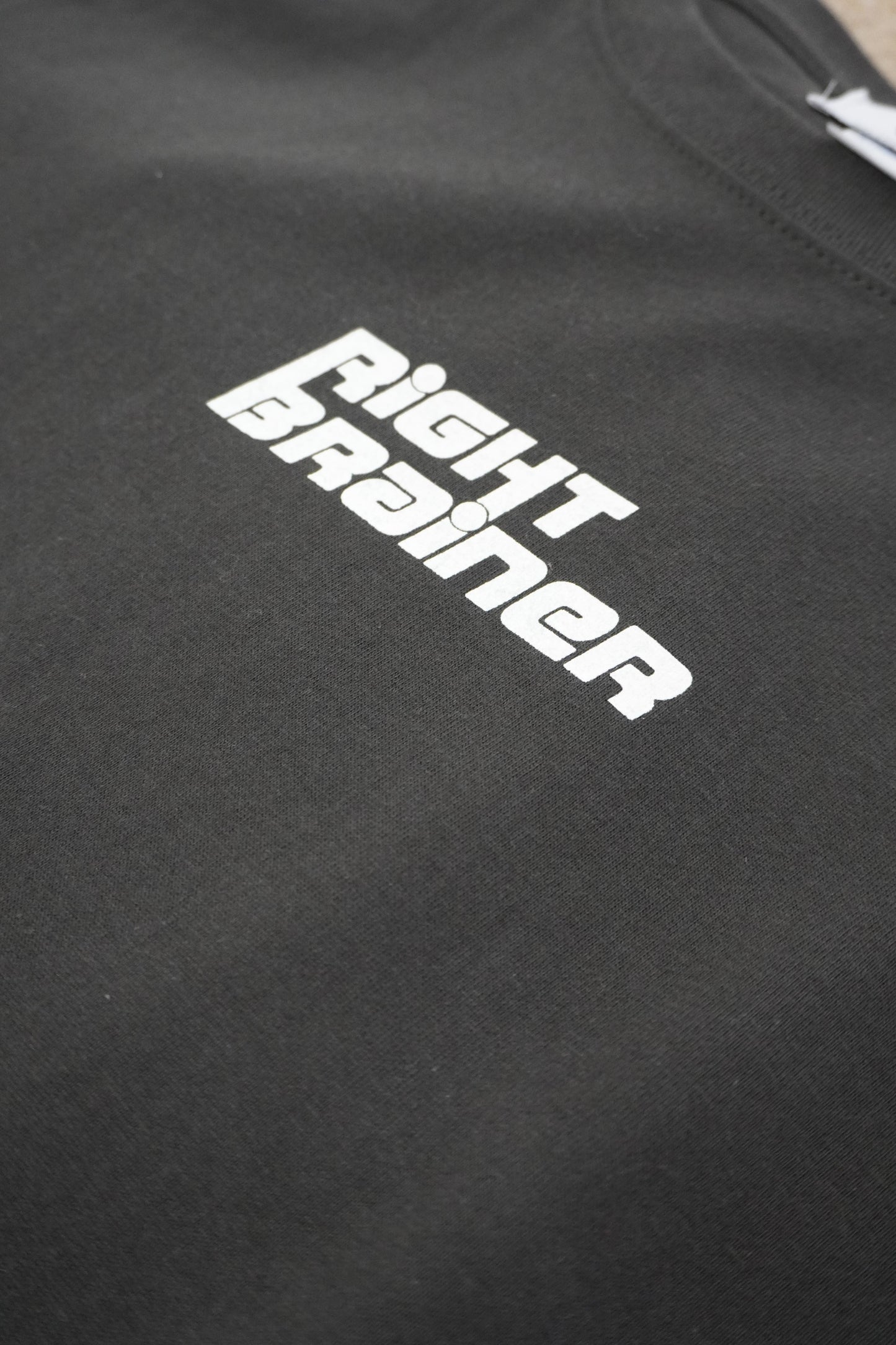 RIGHT BRAINER PRINT L/S Tee(SUMI BLACK)