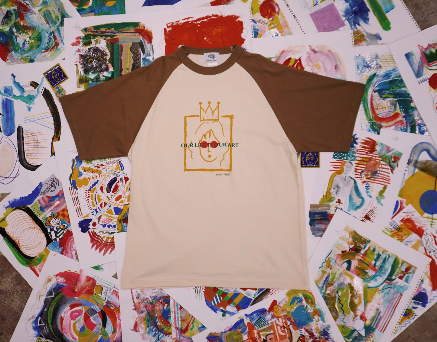JOHN's WORD RAGLAN SLEEVE Tee(VINTAGE NATURAL✖︎CAMEL)