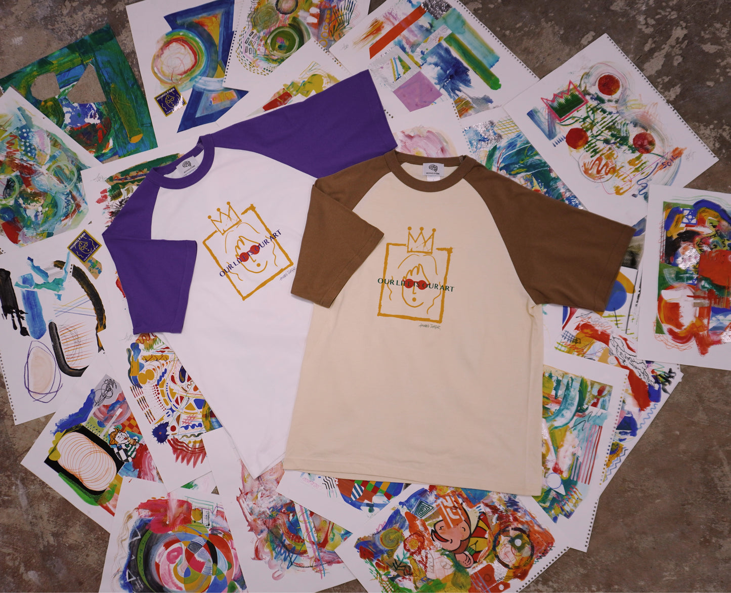 JOHN's WORD RAGLAN SLEEVE Tee(VINTAGE NATURAL✖︎CAMEL)
