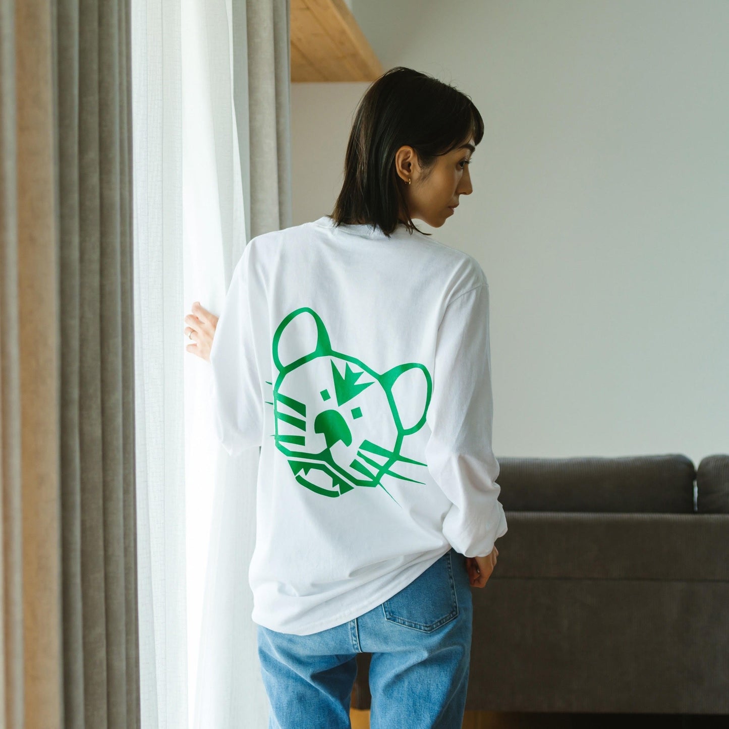 IRIOMOTTE WILDCAT LOGO L/S Tee(WHITE)