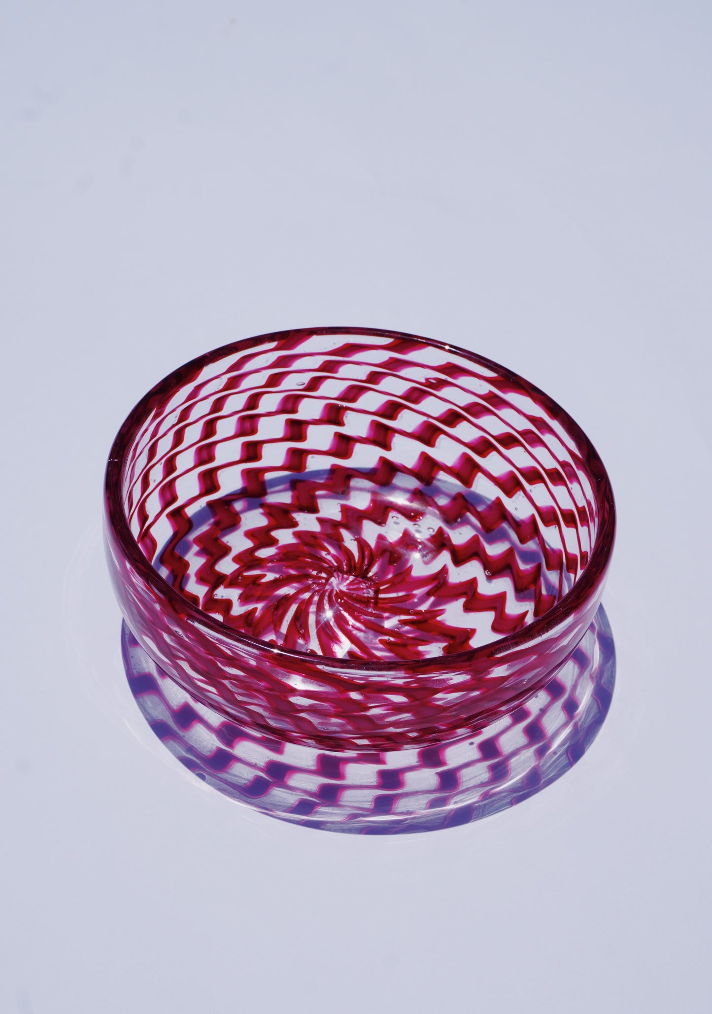 Mitch Noah-PINKRED GIZAGIZA BOWL(GLASS)