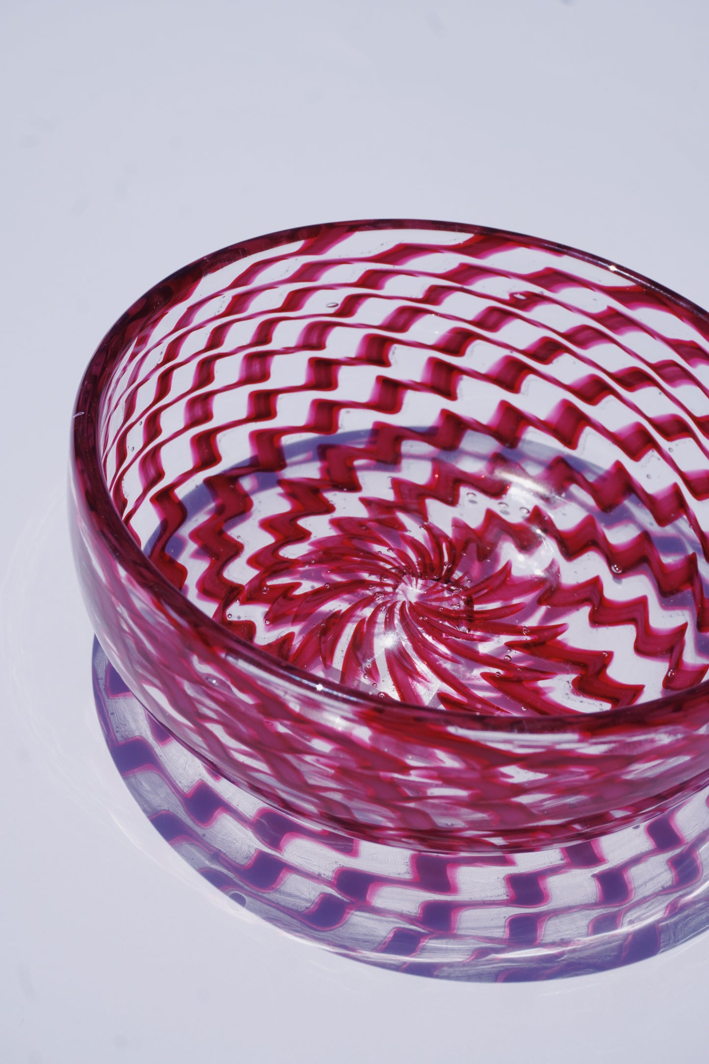 Mitch Noah-PINKRED GIZAGIZA BOWL(GLASS)