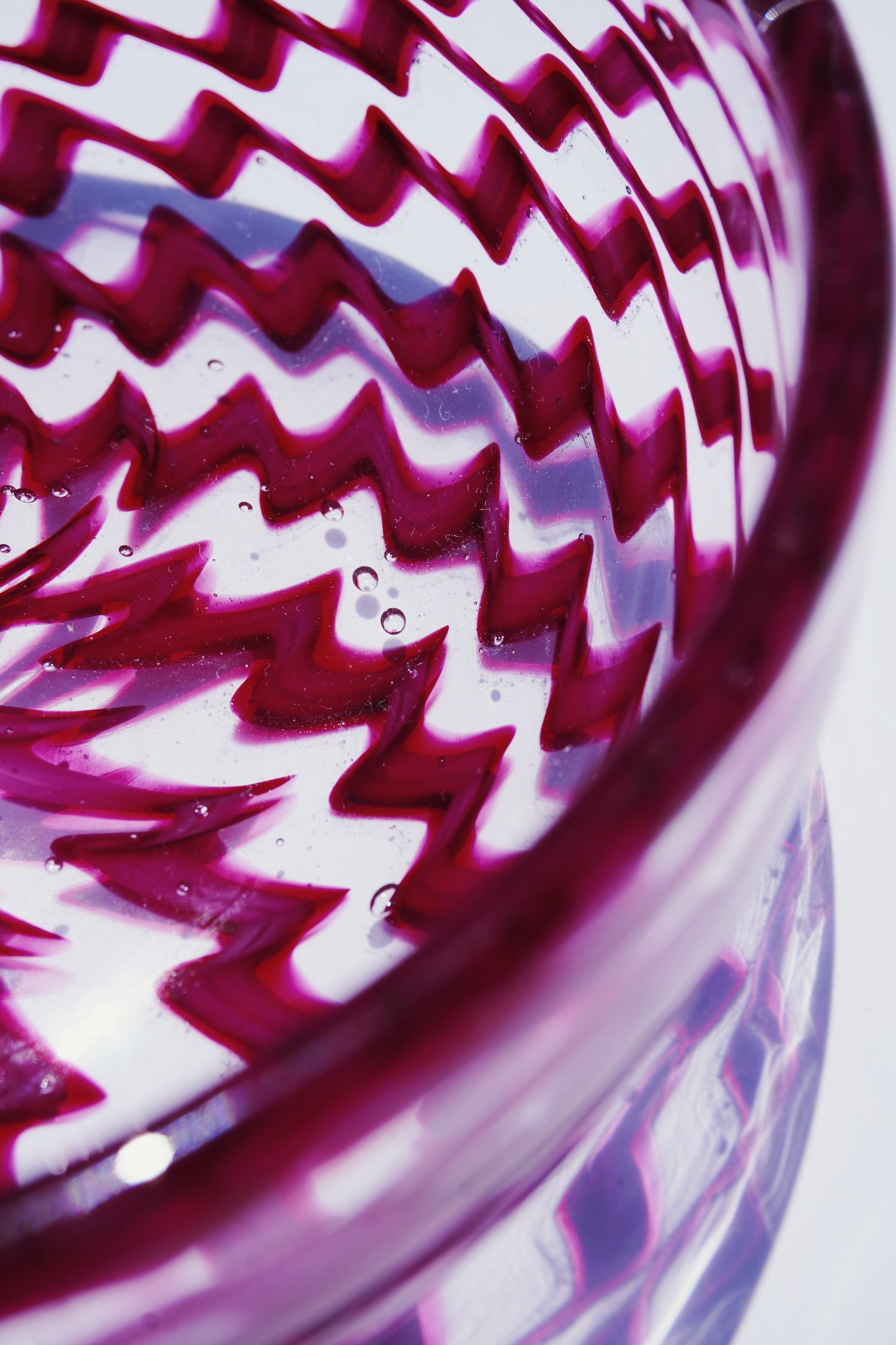Mitch Noah-PINKRED GIZAGIZA BOWL(GLASS)