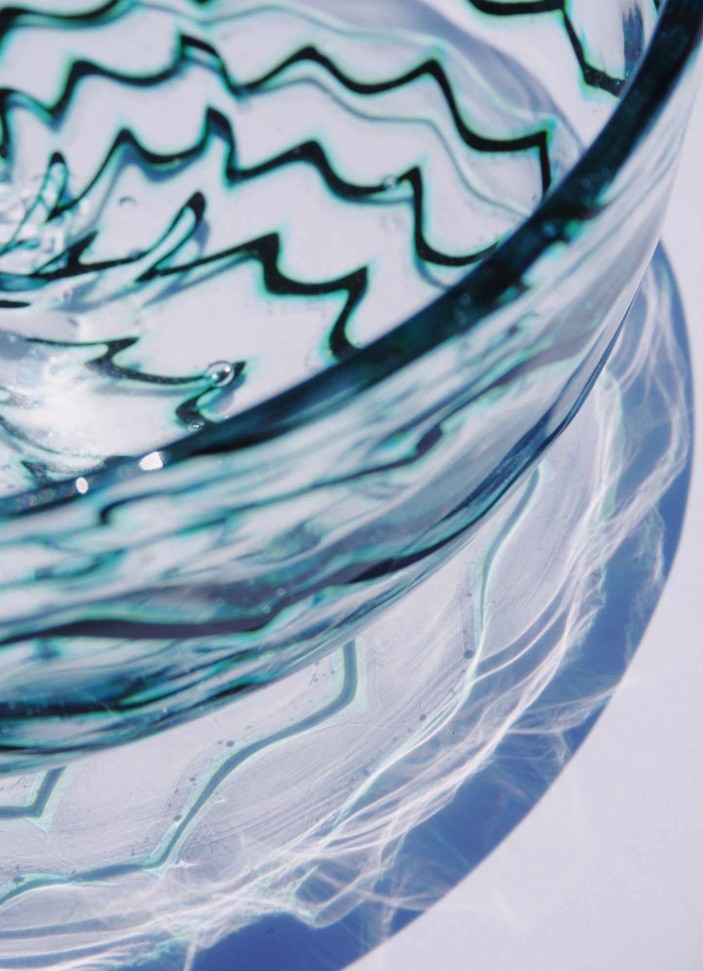Mitchell Noah-WATER GREEN GIZAGIZA BOWL(GLASS)