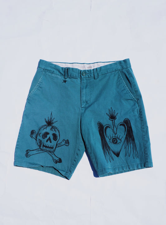 SANSEI“SKUL &HEART”SHORT PANTS