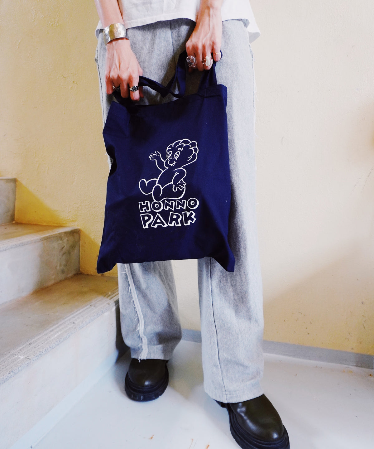 HONNO BOY TOTE BAG（NAVY）